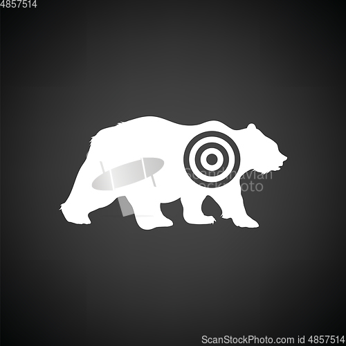 Image of Bear silhouette with target  icon