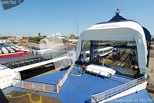 Image of On the ferryboat in Trelleborg port