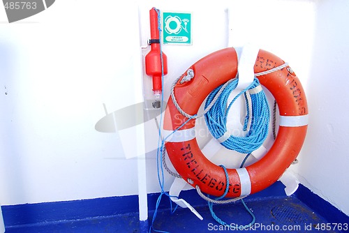 Image of The life ring on a ferryboat
