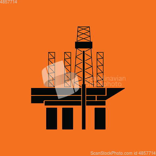 Image of Oil sea platform icon