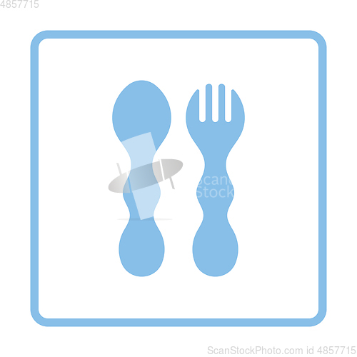 Image of Baby spoon and fork icon