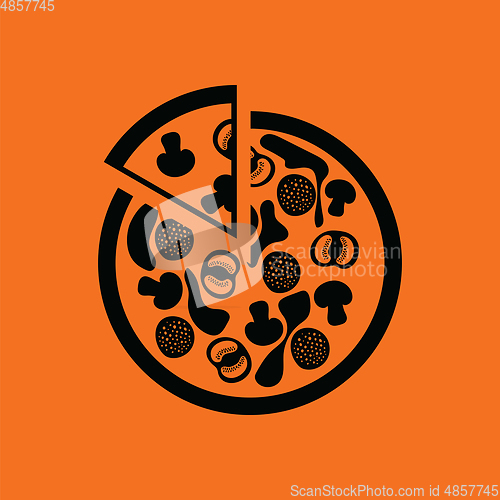 Image of Pizza on plate icon