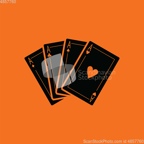 Image of Set of four card icons