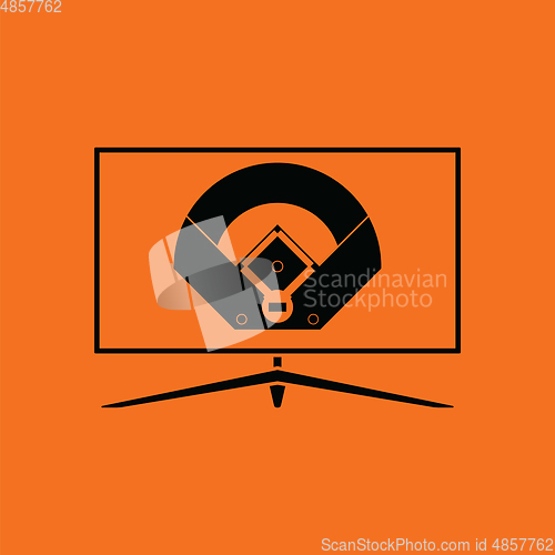 Image of Baseball tv translation icon