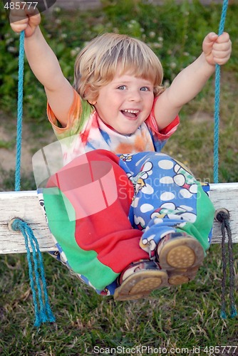 Image of A girl on the swing