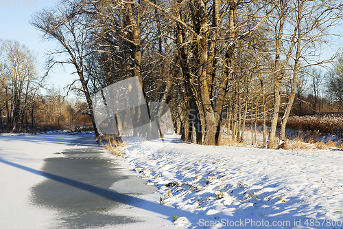 Image of Winter frozen lake