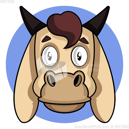 Image of White cartoon goat vector illustration on white background