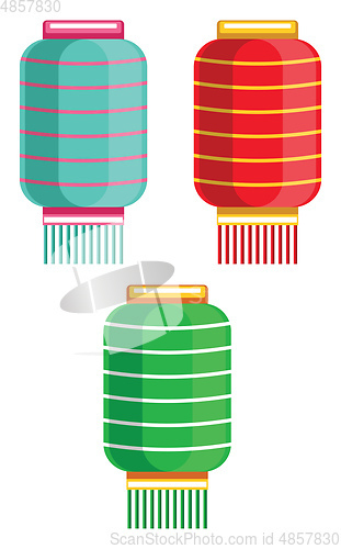 Image of Lanterns for Chinese New Year decoration  vector illustration