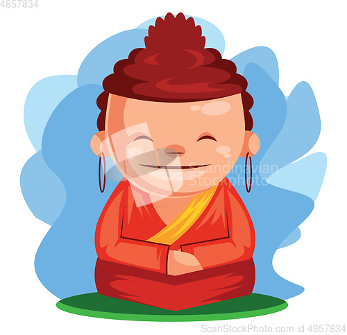 Image of Buddha wishes you Happy Chinese New Year vector illustration