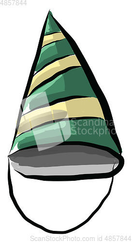 Image of The double-colored birthday hat vector or color illustration