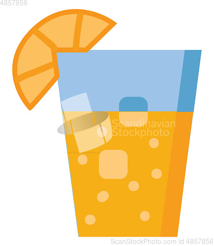 Image of Orange juice illustration vector on white background 