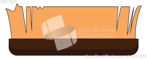 Image of Brown painting brush vector or color illustration