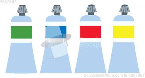 Image of Oil colors illustration vector on white background 