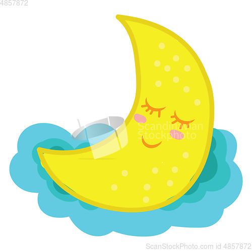 Image of A peaceful looking moon vector or color illustration