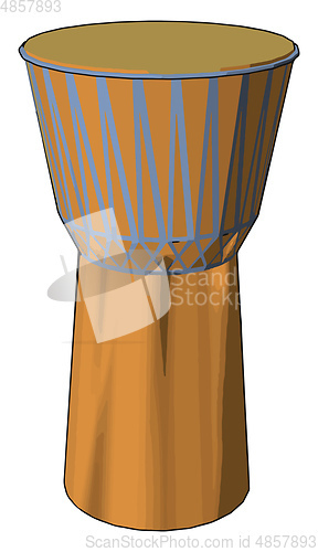 Image of A versatile drum Jembe vector or color illustration