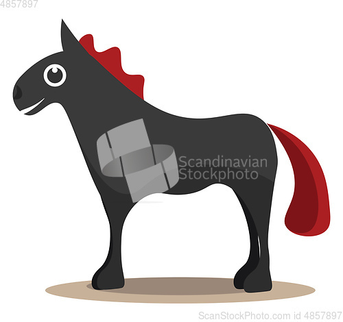 Image of Black horse vector or color illustration