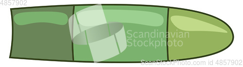 Image of A green bullet or ammunition used in firearm vector color drawin