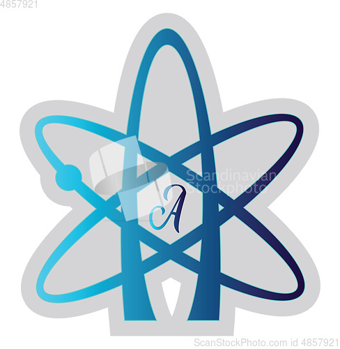 Image of Blue Atheist symbol vector illustration on a white background