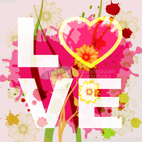 Image of Love Heart Represents Compassion Fondness And Affection