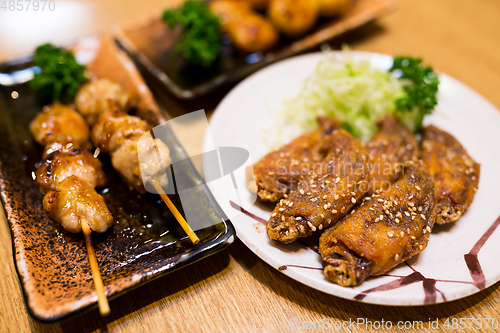 Image of Sesame chicken wing and grilled meat