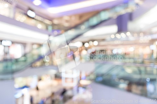 Image of Shopping mall blur background with bokeh