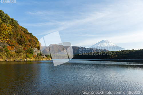 Image of Fujisan and Lake saiko in Japan