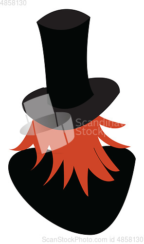 Image of Black top hat vector or color illustration