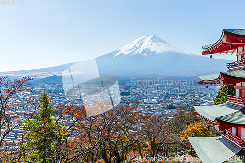 Image of Mount Fuji and Chureito Pagoda