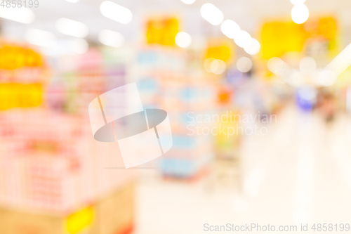 Image of Supermarket store blur background with bokeh