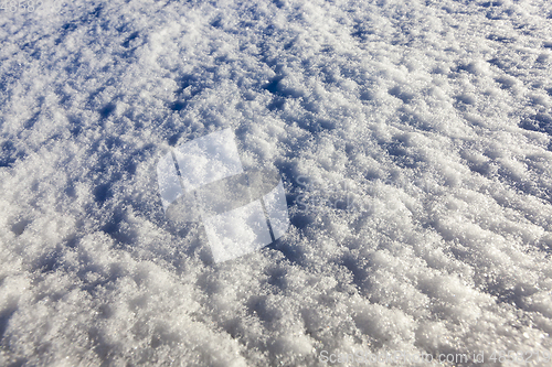 Image of snow in snowdrifts closeup