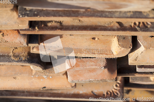 Image of Clay tiles, close-up