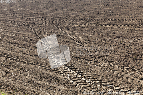 Image of Plowed land with traces