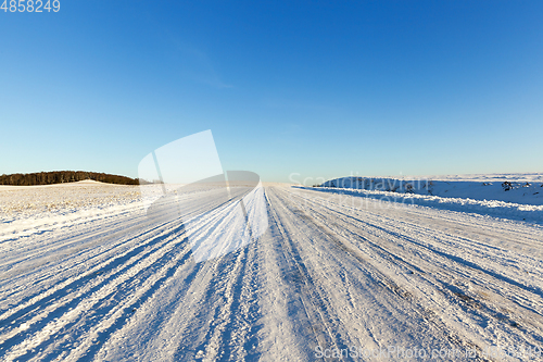 Image of road winter track