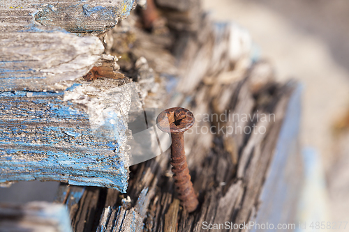 Image of part of the old wooden benches