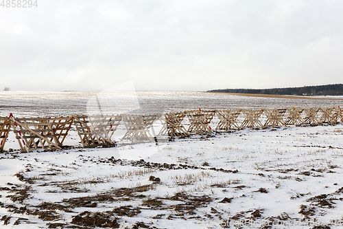 Image of Snow drifts in winter