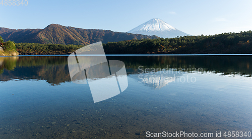 Image of Fuji Mountain and Lake saiko