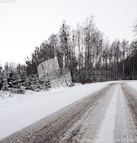 Image of Snow drifts in winter