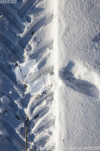 Image of snow-covered road