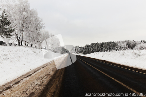 Image of snow covered road
