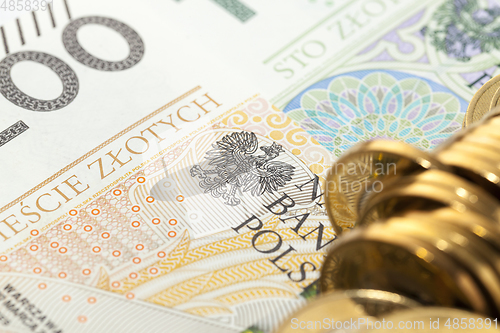 Image of Polish Zloty, close-up