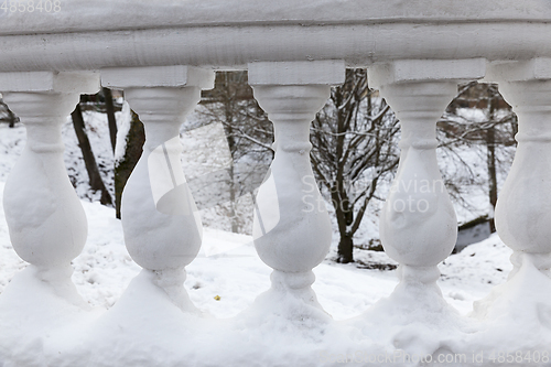 Image of parapet in winter