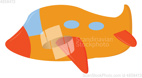 Image of A colourful cartoon airplane vector or color illustration
