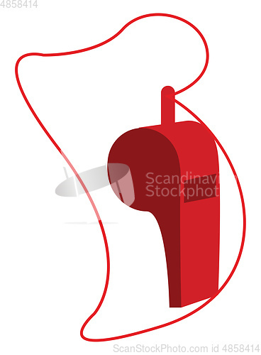 Image of A mouth-blown sound producing instrument called whistle vector c