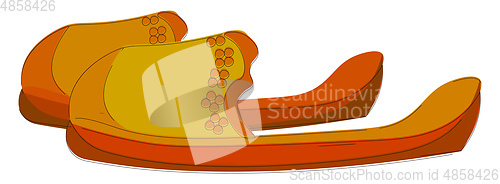 Image of A big slipper vector or color illustration