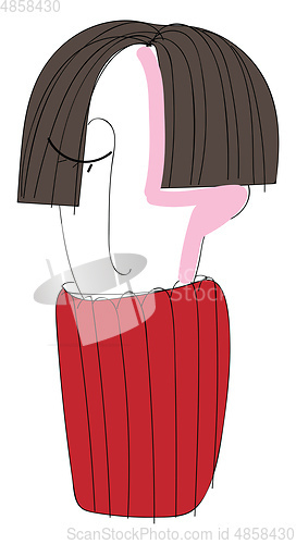 Image of Girl with brown short hair 