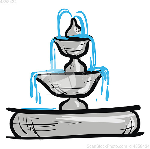 Image of Little water fountain illustration vector on white background 