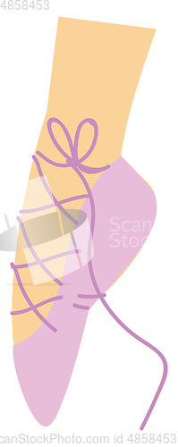 Image of Ballerina shoe illustration vector on white background 