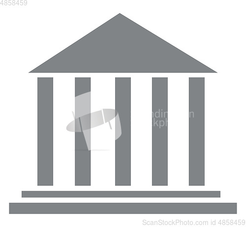 Image of Roman architecture with long pillars vector or color illustratio