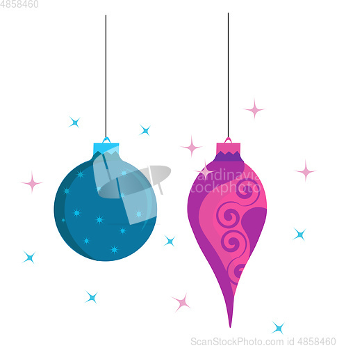 Image of Christmas lights vector or color illustration