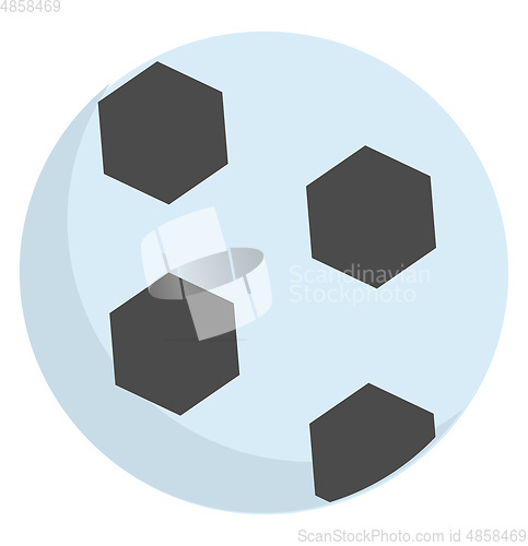 Image of Black and white football ball vector illustration 